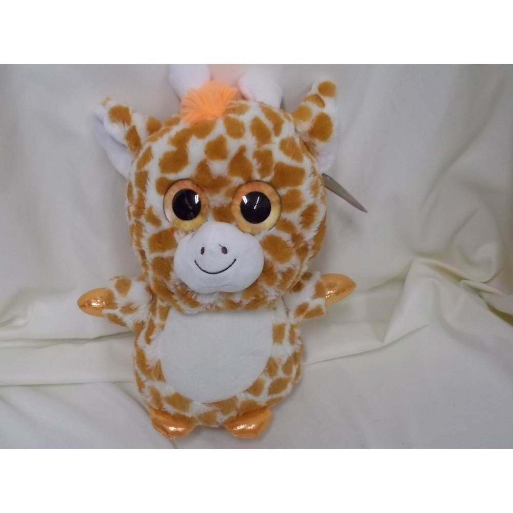 Redemption Plus Giraffe Plush Stuffed Animal Orange White Spotted Glitter Eyes